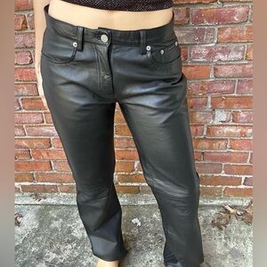Soft Black Leather Pants